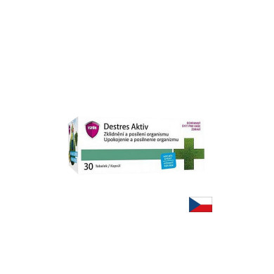 Destres Aktiv с L-триптофан 400 mg, валериана 100 mg и жълт кантарион 100 mg При стрес и безсъние 30 капсули