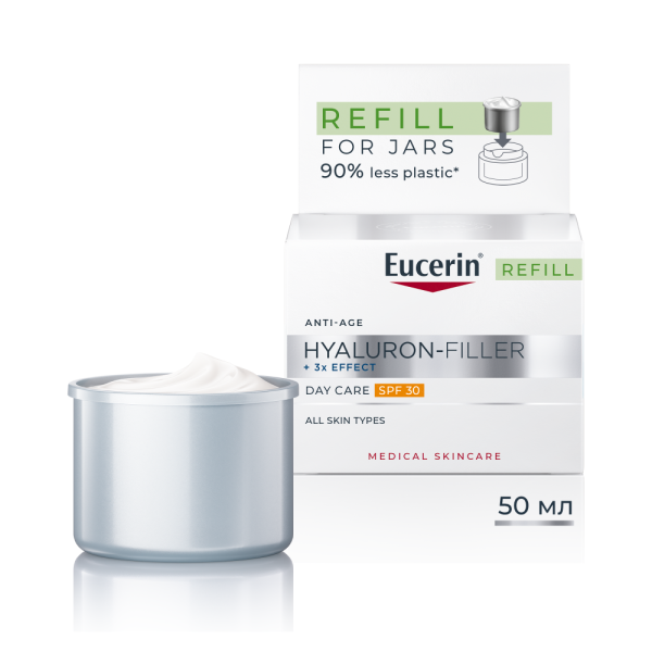 Eucerin® Hyaluron-Filler Дневен крем за всеки тип кожа SPF30, Рефил