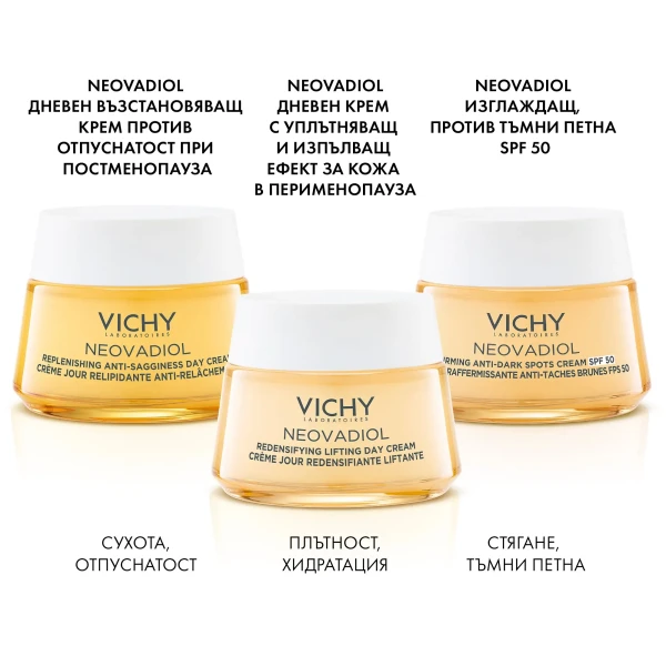 Vichy Neovadiol SPF50 Крем за стягане на кожата и защита от поява на тъмни петна - Постменопауза 50 ml