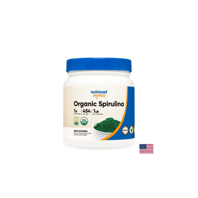 Детоксикация и имунитет - Спирулина Organic, 454 g прах Nutricost