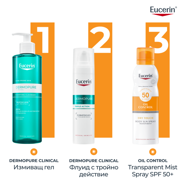 Eucerin Прозрачен охлаждащ слънцезащитен спрей-аеорзол за тяло SENSITIVE PROTECT SPF 50 -  200мл