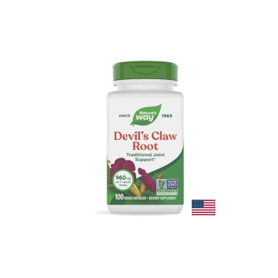 Devil`s Claw Secondary Root/ Дяволски нокът (корен) 480 mg х 100 капсули Nature’s Way