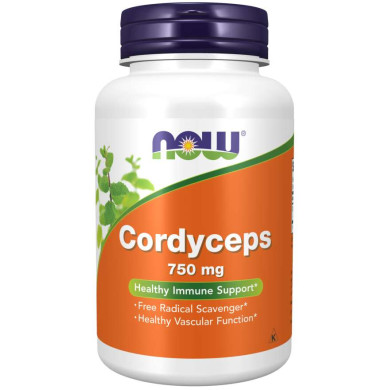 Now - Cordyceps / Кордицепс 750 Мг - 90 Капсули