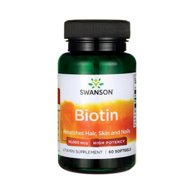 SWANSON Biotin - High Potency 10000mcg. / 60 Soft.