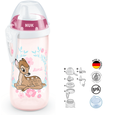 NUK Kiddy Cup 300мл, с твърд накрайник, 12+мес. BAMBI