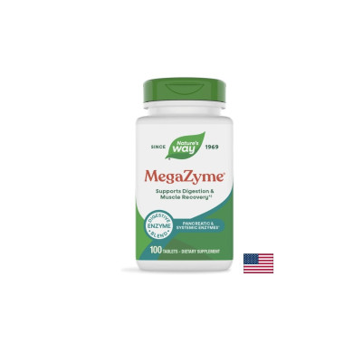 Mega-Zyme Pancreatic Enzymes - Панкреатични ензими, 100 таблетки Nature’s Way