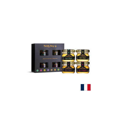 Селекция от премиум акациеви медове с етерични масла - Selection Miel Premium , 4 бр. х 30 g