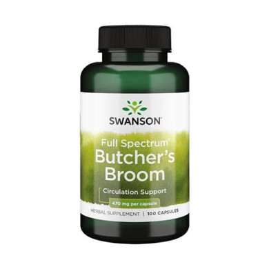 SWANSON Butcher's Broom 470mg. / 100 Caps