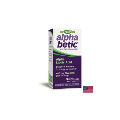 AlphaBetic® Alpha Lipoic Acid/ Алфа Бетик® Алфа Липоева Киселина 200 mg x 60 капсули Nature’s Way
