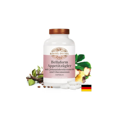 Bellaform Appetitzügler mit Johannisbrotkernmehl und Glucomannan/ Глюкоманан с рожков, 180 капсули Bärbel Drexel