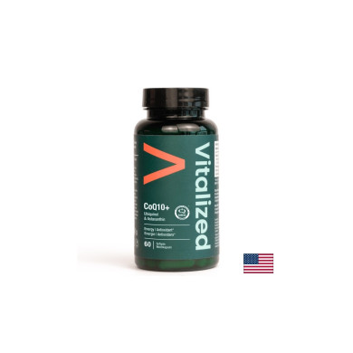 Коензим Q10 убиквинол 100 mg + Aстаксантин 2 mg, 60 софтгел капсули, Vitalized