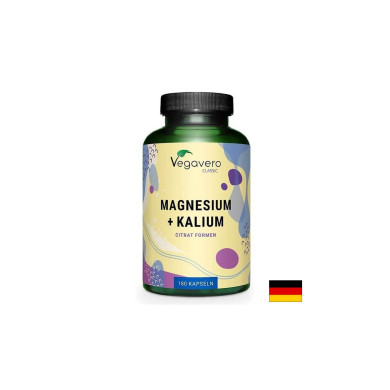 Magnesium + Kalium/ Магнезий + Калий, 180 капсули, 100% Vegan Vegavero
