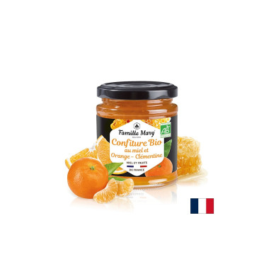 Био конфитюр с мед, портокали и клементини, 220 g