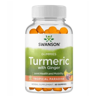 SWANSON Turmeric with Ginger Gummies - Tropical Paradise / 60 Gummies