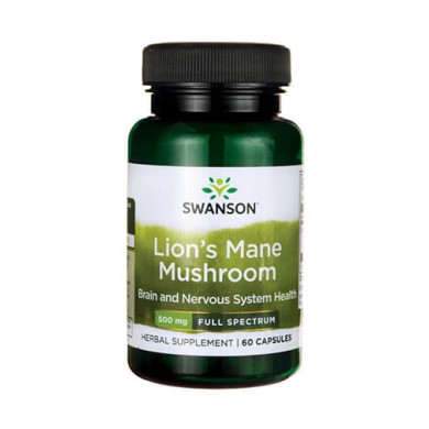 SWANSON Lion's Mane Mushroom 500mg. / 60 Caps
