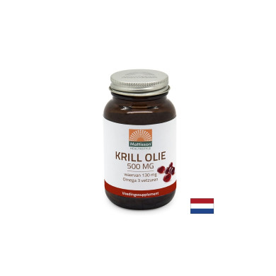 Сърдечно-съдова и нервна система - Крил (масло), 500 mg x 60 капсули Mattisson Healthstyle