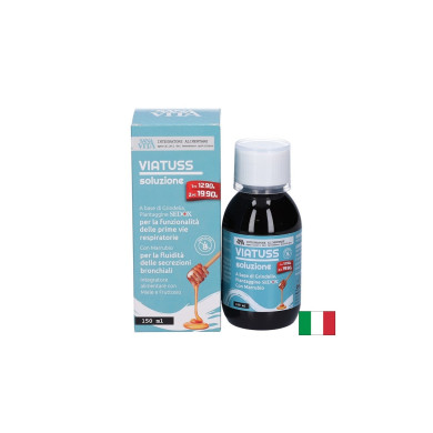 Viatuss успокояващ билков сироп с мед при кашлица и сухо гърло, 150 ml