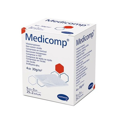 МЕДИКОМП КОМПРЕС НТТ СТЕР. 5/5СМ Х2 Х25
