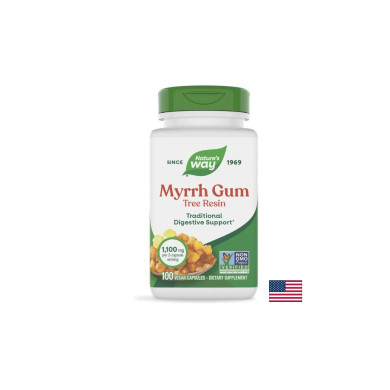 Myrrh Gum Tree Resin/ Смирна (смола) 550 mg х 100 капсули  Nature’s Way