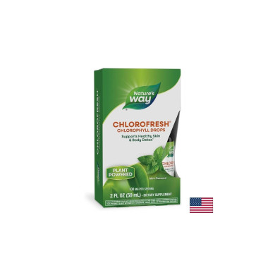 Chlorofresh® Chlorophyll Drops/ Хлорофреш® Хлорофил Капки х 59 ml (без алкохол) с ментов вкус Nature’s Way