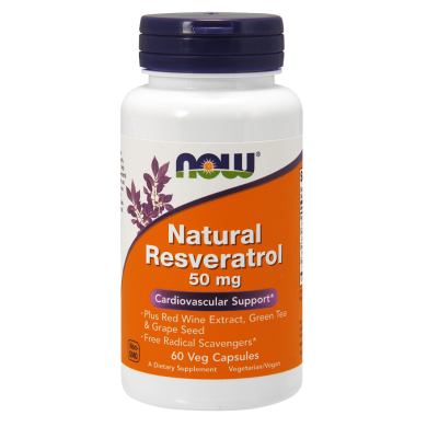 Now - Natural Resveratrol / Ресвератрол 50 Мг - 60 Капсули