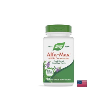 ALFA-MAX Alfalfa Concentrate/ Люцерна концентрат 525 mg х 100 капсули Nature’s Way