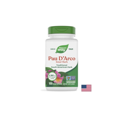 Pau D`Arco Inner Bark/ Мравчено дърво (вътрешна кора) х 100 капсули Nature’s Way