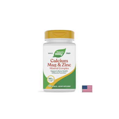 Calcium, Magnesium & Zinc/ Калций с Магнезий и Цинк х 100 капсули Nature’s Way